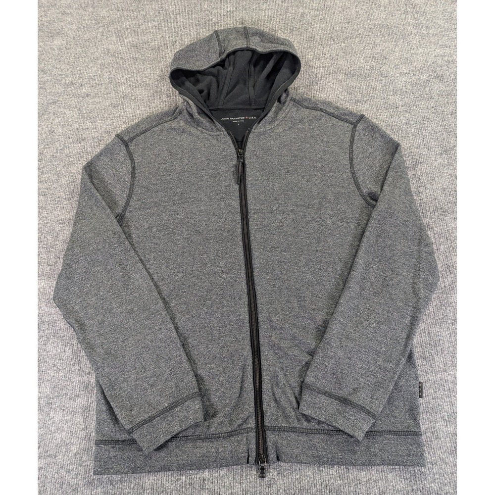 John Varvatos USA Mens Gray Full Zip Hoodie Sweatshirt K3913U3B Size L